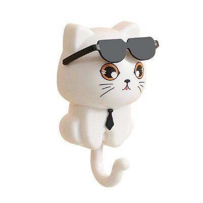 Creative Cute Cat Key Holder Adhesive Coat Hooks Decorative