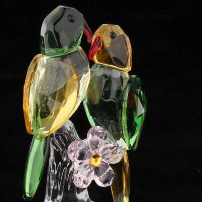 Simple Cartoon Crystal Magpie Sculpture Realistic Delicate