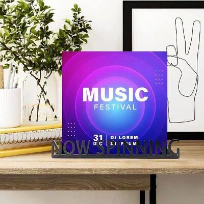 Record Holder Wall 3D Lettering Record Wall Storage Retro