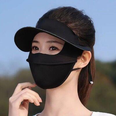 Fashion Adjustable Sunscreen Mask Ear Loop with Hat-Brim