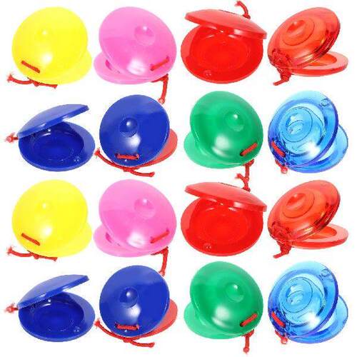 24 Pcs Plastic Castanets Toys for Babies Percussion Aldult