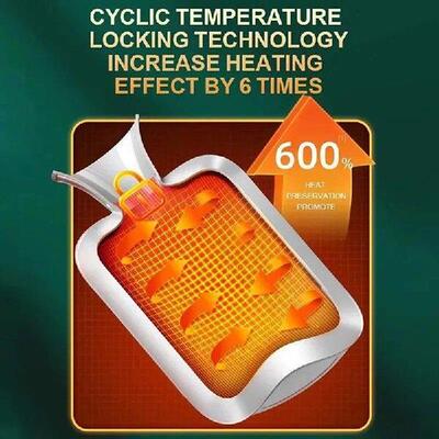 1000ml Plush Hot Water Bottle Cover Reusable Warm Water Bag