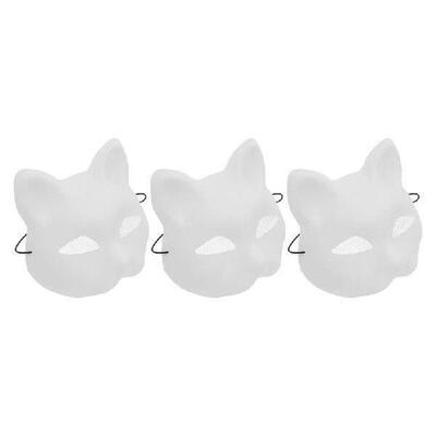3 Pcs Animal Fox Mask Decorating Masks Blank Cat Abs