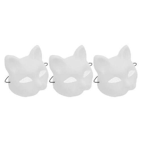 3 Pcs Animal Fox Mask Decorating Masks Blank Cat Abs