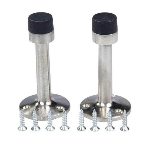 1Pcs Cylinder Stainless Steel Door Stop Stopper 75mm Buffer