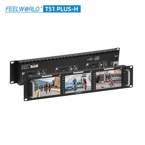 富威德T51 PLUS-H-HDMI三联5x3机柜式HDMI/SDI单反相机外接监视器