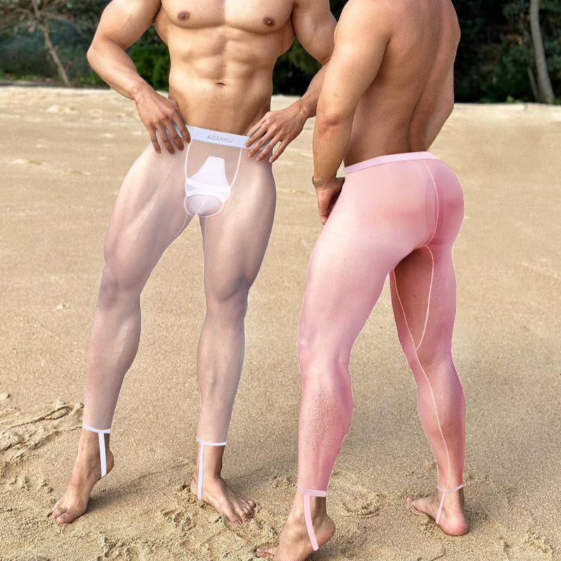 男士超薄透明速干紧身运动内裤