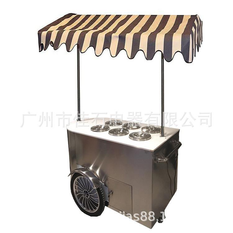 新款冰激凌展示柜110VPozzettigelatocart桶装冰淇淋车