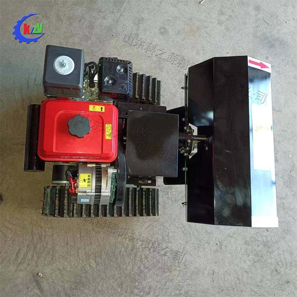 小型汽油遥控松土机农用锄草开沟旋耕机履带式翻土犁地微耕机