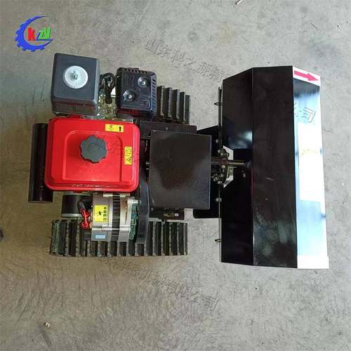 小型汽油遥控松土机农用锄草开沟旋耕机履带式翻土犁地微耕机