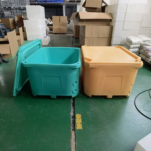 1000L水产保温箱生蚝运输海鲜浸泡搅拌桶双层滚塑异形