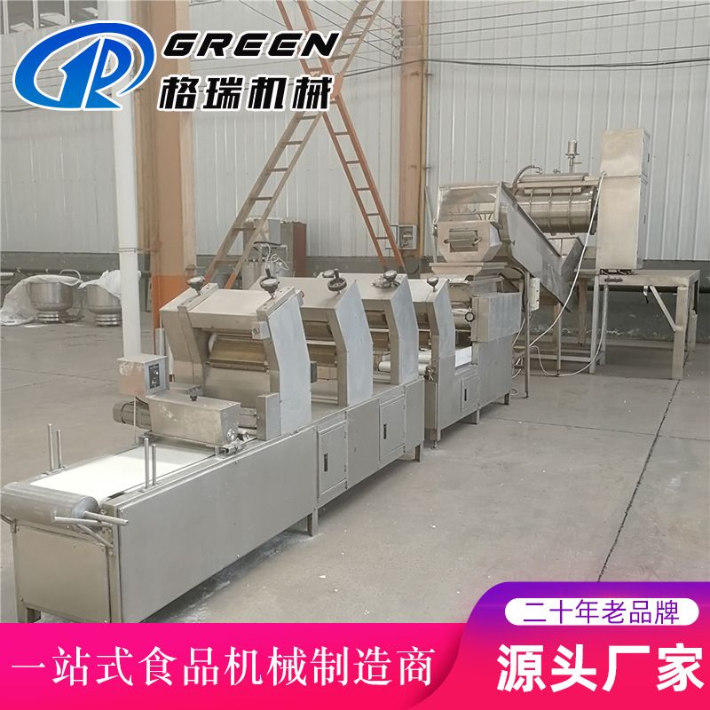 全自动面皮机 自动做面皮机器 面皮加工包教包会春卷皮生产线