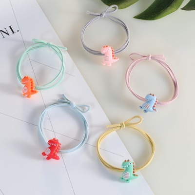 高弹力可爱小恐龙发圈 扎头发橡皮筋网红女头绳女孩发圈发饰