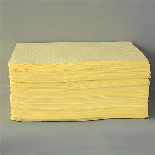 2mm黄色吸液棉万用型化学品吸附棉吸酸棉 化学品泄漏吸收棉吸附垫