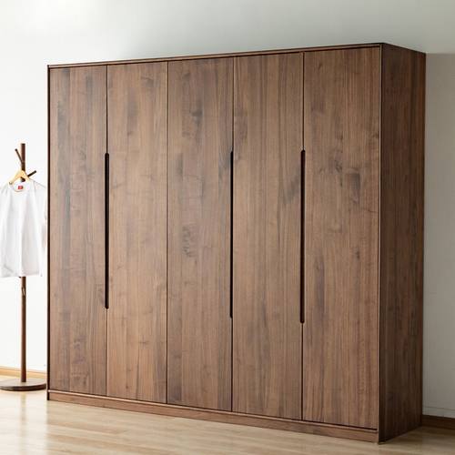 北美黑胡桃木衣柜现代简