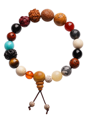 辰晟情侣菩提籽朱砂民族风18籽