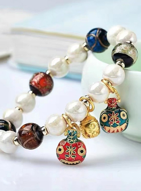 吞金兽香灰琉璃金箔白瓷香灰五福