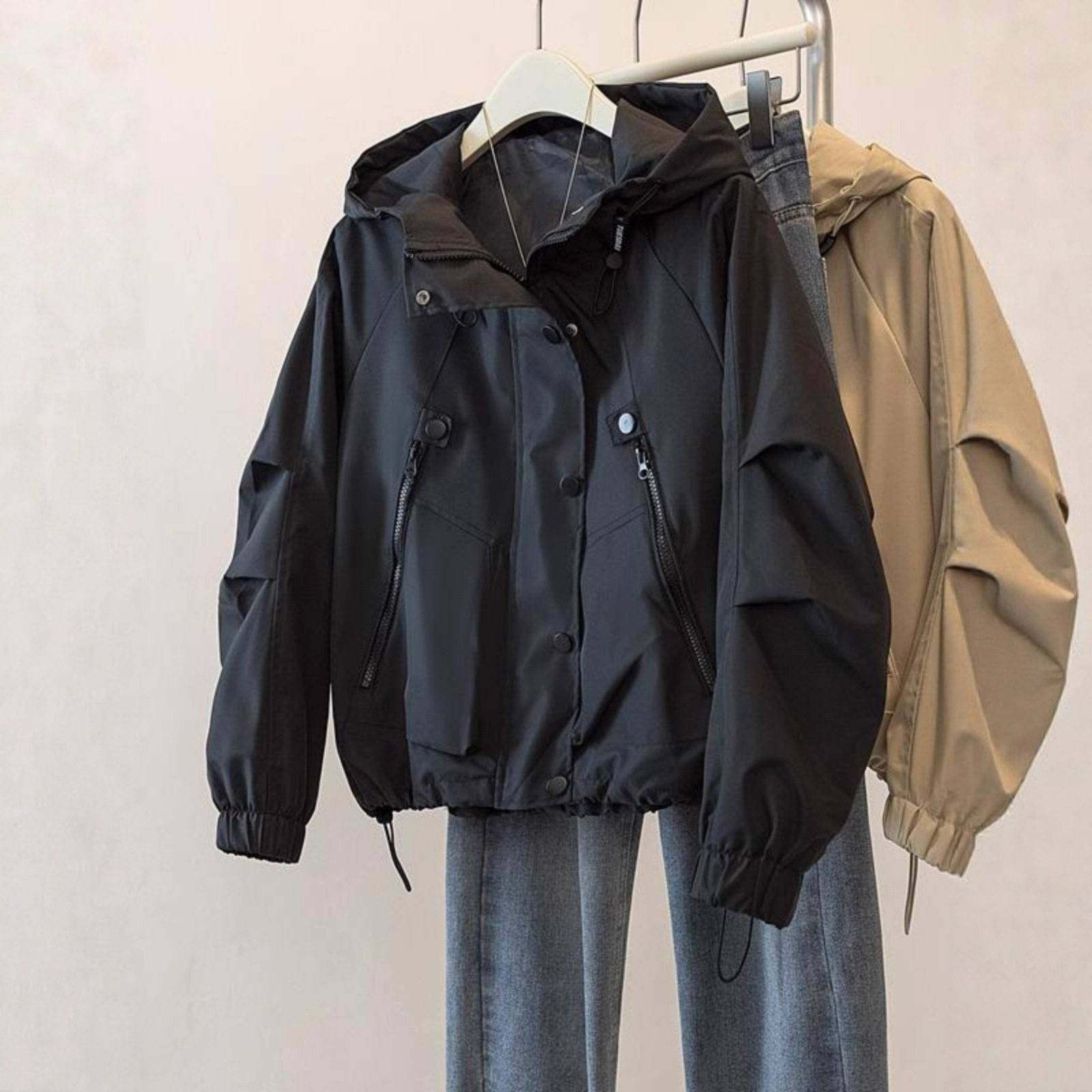 冲锋衣女士早秋冬新款爆款连帽短外套小个子夹绒加厚夹克上衣,女装/女士精品,短外套,淘宝优惠券,粉丝福利购,淘宝优惠卷