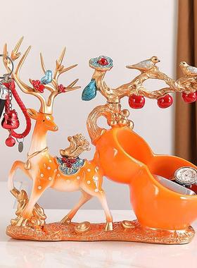 入户门鞋柜上的摆件进门入户玄关钥匙收纳摆件苹果鞋柜装饰中式搬