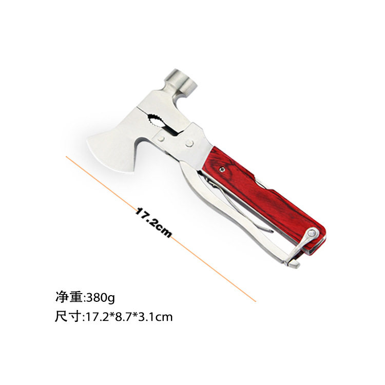 现货彩木柄户外多功能斧