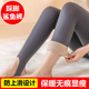 秋冬高腰收腹一体瑜伽灰色无痕裤 踩脚鲨鱼裤 加绒加厚女保暖打底裤
