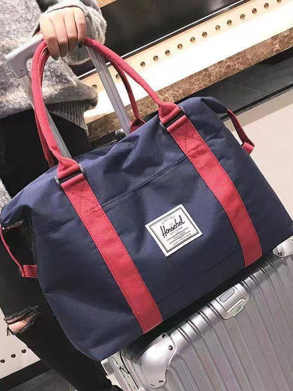 小行李包女短途旅行包男韩版大容量轻便简约帆布手提待产包收纳袋