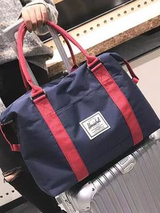 小行李包女短途旅行包男韩版大容量轻便简约帆布手提待产包收纳袋