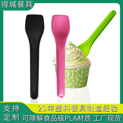 一次性勺子降解雪糕蛋糕酸奶冰淇淋勺外卖塑料冰勺甜品勺捞勺小勺