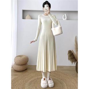 打底毛衣裙 针织裙连衣裙女秋冬中长款 Rouje Dsyle配大衣内搭长袖