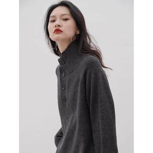 韩国高领针织毛衣裙女2025秋冬新款内搭气质长裙小个子长袖连衣裙