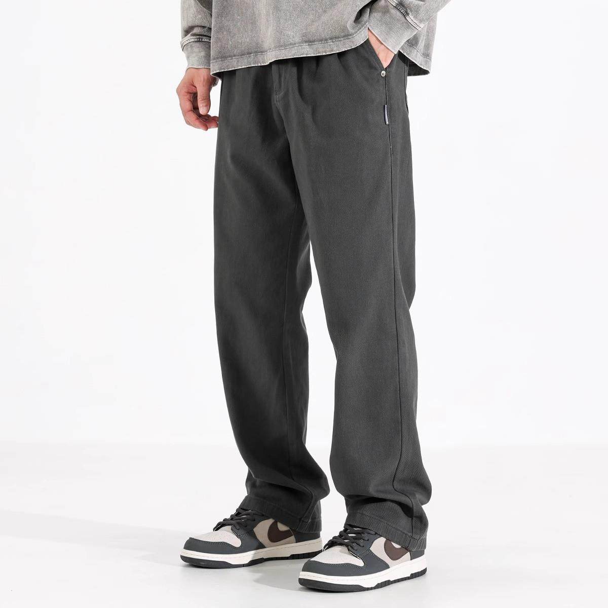 it Afternnaths潮牌~美式直筒工装裤男秋冬季复古休闲抽绳松紧腰