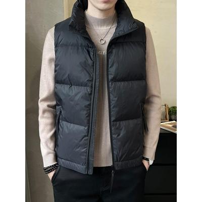 秋冬新品男士羽绒马甲时尚立领加厚保暖背心休闲无袖外穿外套上衣