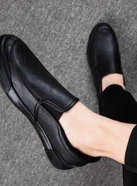 男鞋冬季2024新款加绒保暖棉鞋子男款休闲皮鞋男士一脚蹬软底板鞋