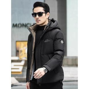 加厚保暖短款 PALM 2025年新款 羽绒服冬季 连帽休闲外套 CITY男士