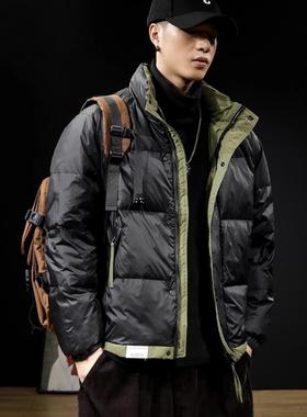 it Afternnaths潮牌短款羽绒服男冬季90鸭绒冬款加厚棉服保暖外套