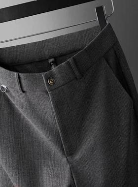 PALM CITY高端空心呢男士休闲裤2025秋冬款宽松直筒西裤男裤子