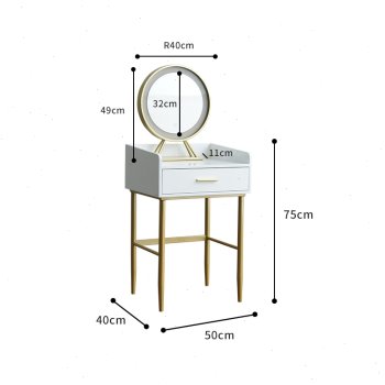 新铁梵北欧风小型梳妆台现代简约小户型卧室小巧化妆桌60迷你小销 住宅家具 梳妆台/桌 原图主图