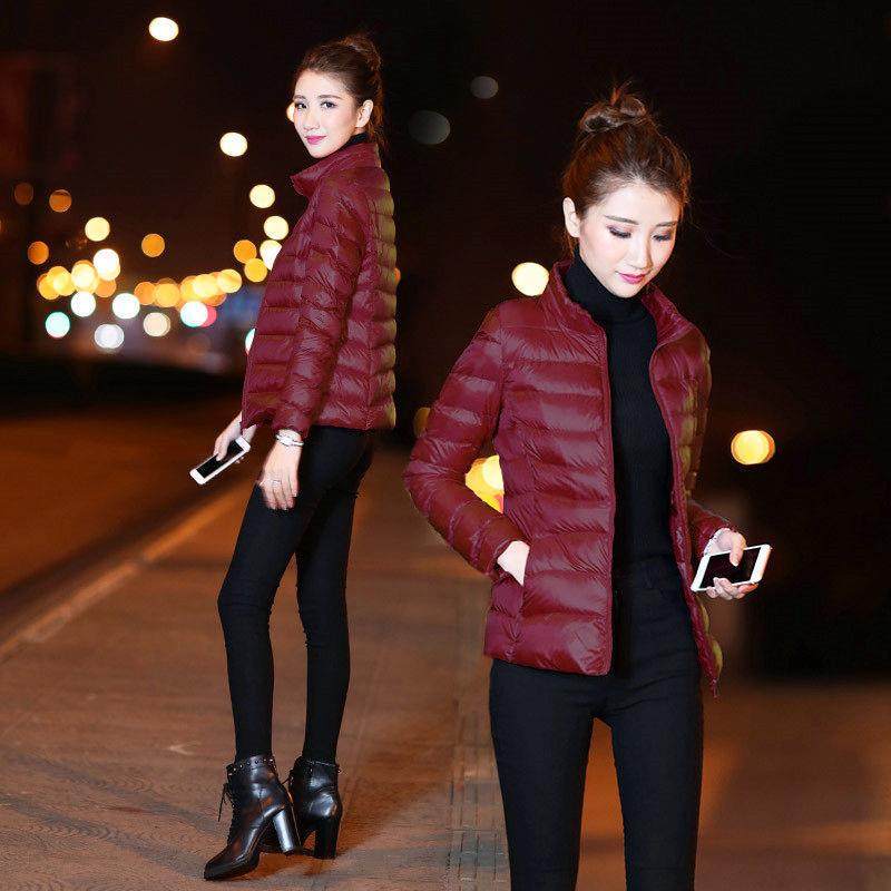 轻薄棉衣女短款韩版中年羽绒棉服修身2025新品外套冬季工装小棉袄