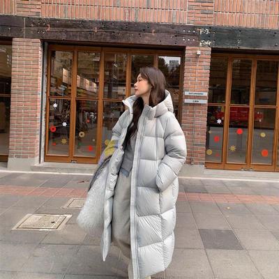 外贸中长款羽绒棉服女2025新款流行连帽过膝加厚冬季棉袄棉衣外套