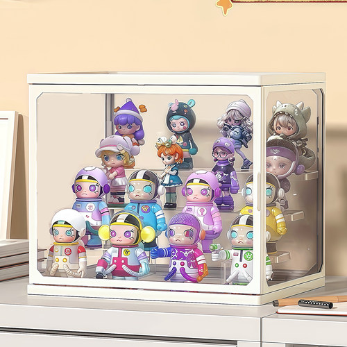 大容量玻璃盲盒收纳展示架透明