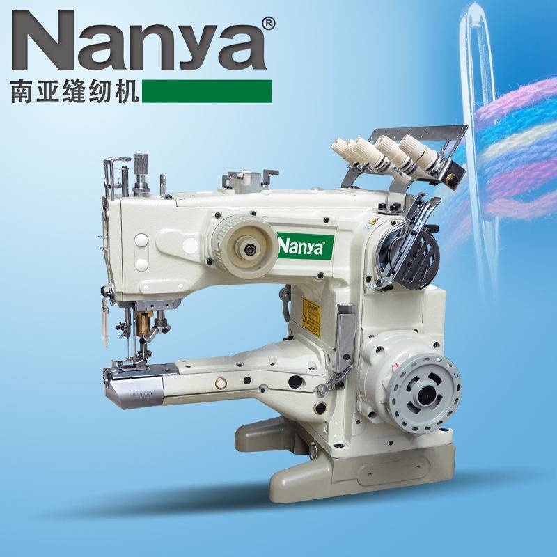 1500筒式绷缝机纵筒式绷缝机三针五线拼缝机牛头车家用工业缝纫机