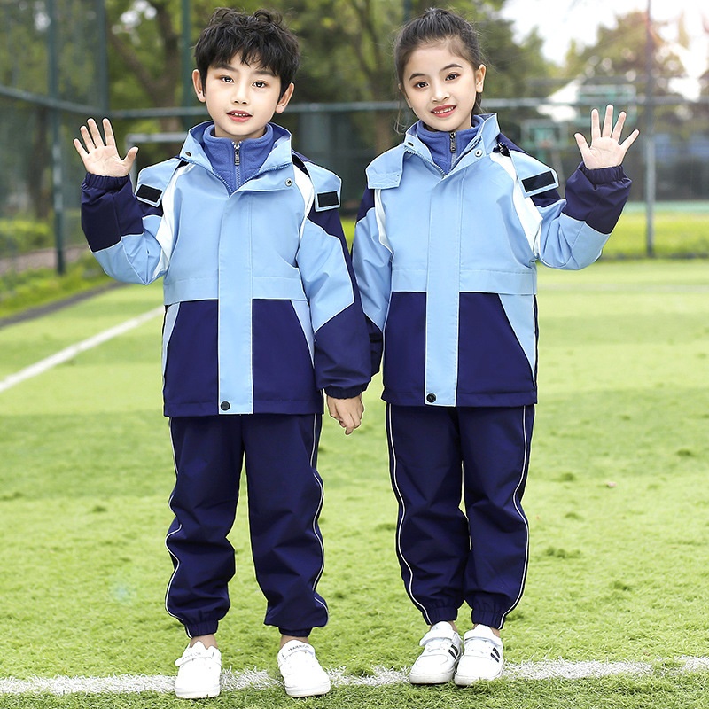 幼儿园园服春秋套装老师运动小学生校服三件套儿童班服冲锋衣
