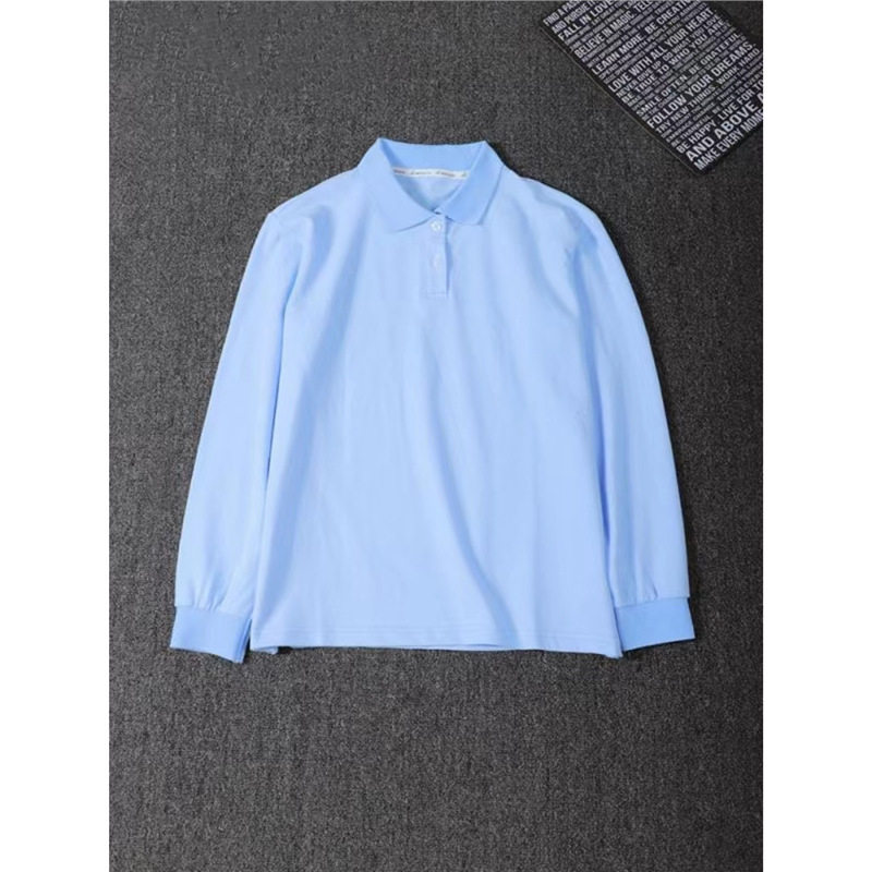 男童春秋加绒加肥加大款校服翻领polo衫儿童白色t恤长袖女童体恤