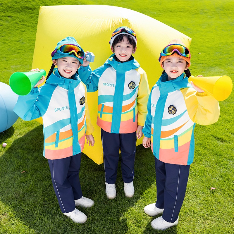 儿童校服学院风幼儿园园服春秋装三件套小学生班服秋装冲锋衣