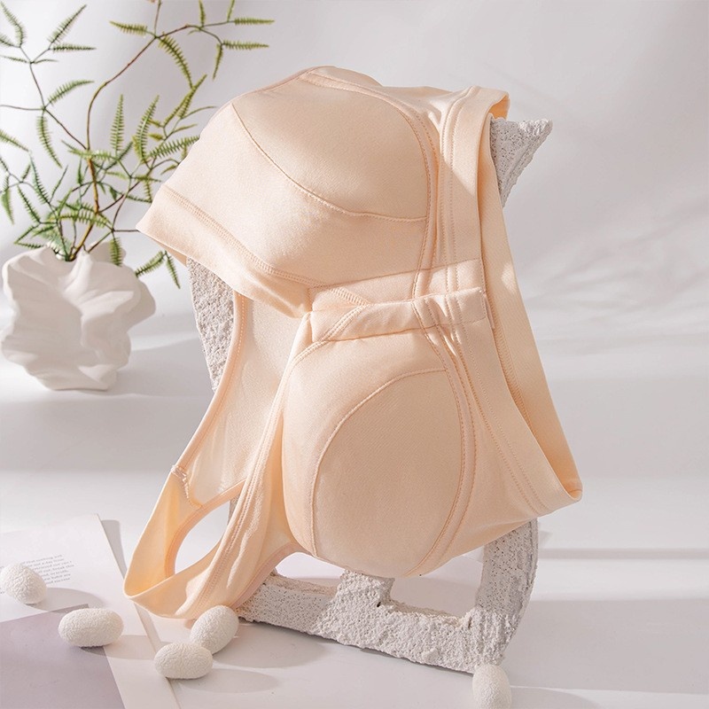 夏季桑蚕丝真丝无痕前搭扣薄款文胸大码哺乳胸罩运动透气内衣批发