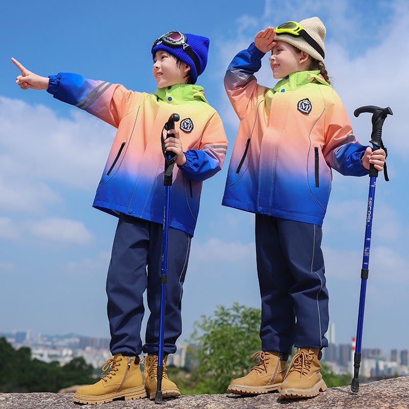 冬季新款儿童三合一冲锋衣中小学生校服套装幼儿园园服班服运动会