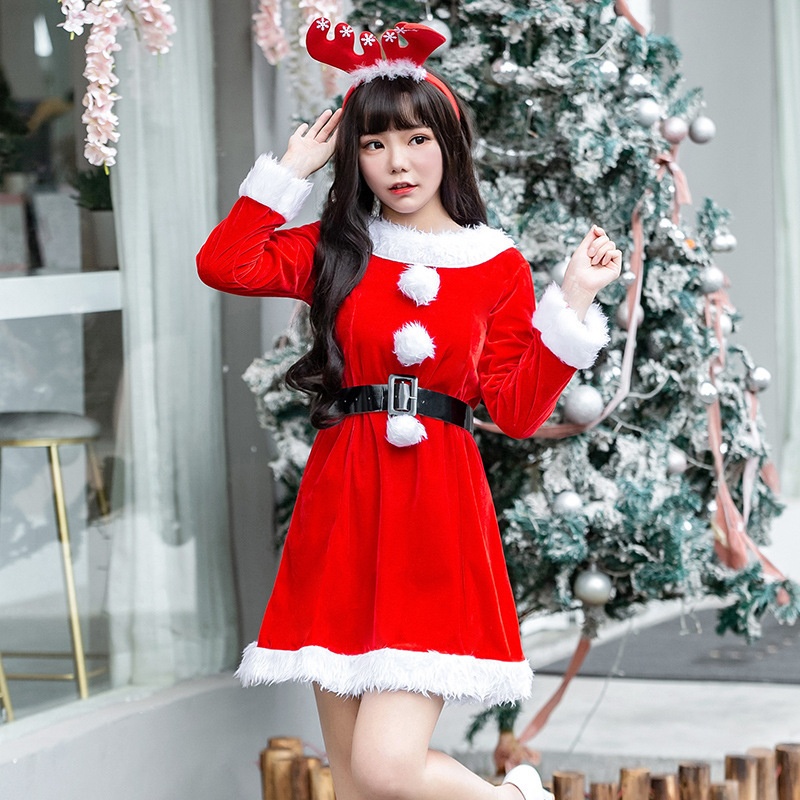 新款中国风圣诞节服装圣诞装服舞台装圣诞制服ds派对角色扮演187