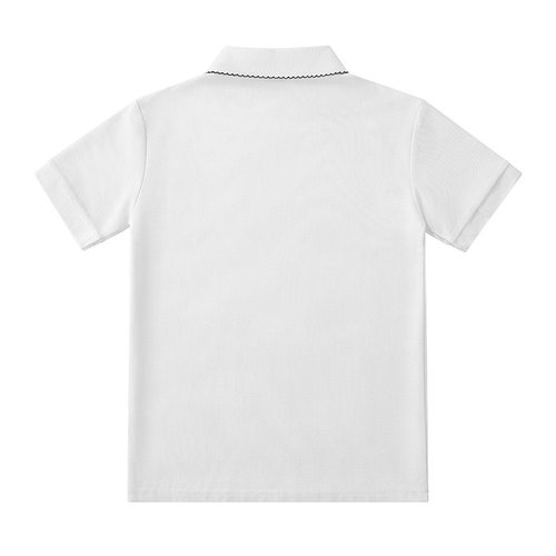 小学生校服夏季短袖儿童t恤班服男女童湖蓝藏青白色上衣Polo衫