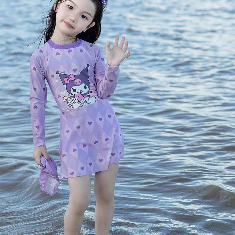儿童泳衣女童套装夏季女孩防晒泳裙速干泳装夏装连体游泳衣