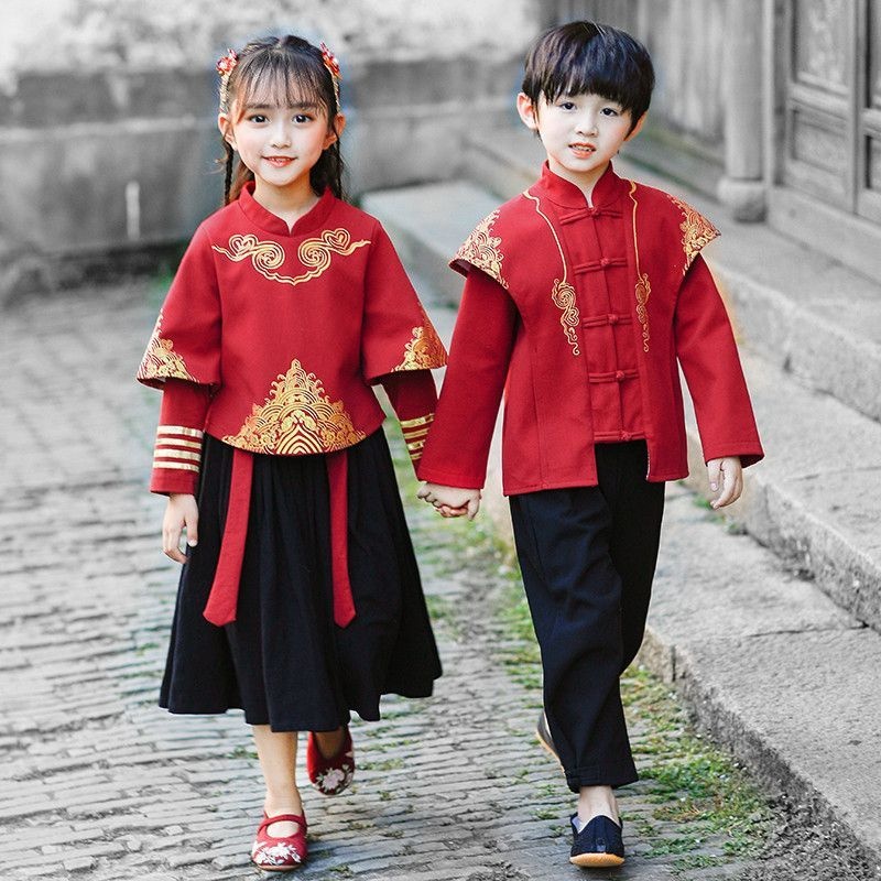 幼儿园园服春秋装中国风儿童班服国学汉服民族风棉小学生校服